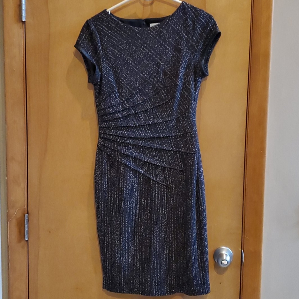 Cache Cap Sleeve Side Rouch Dress
